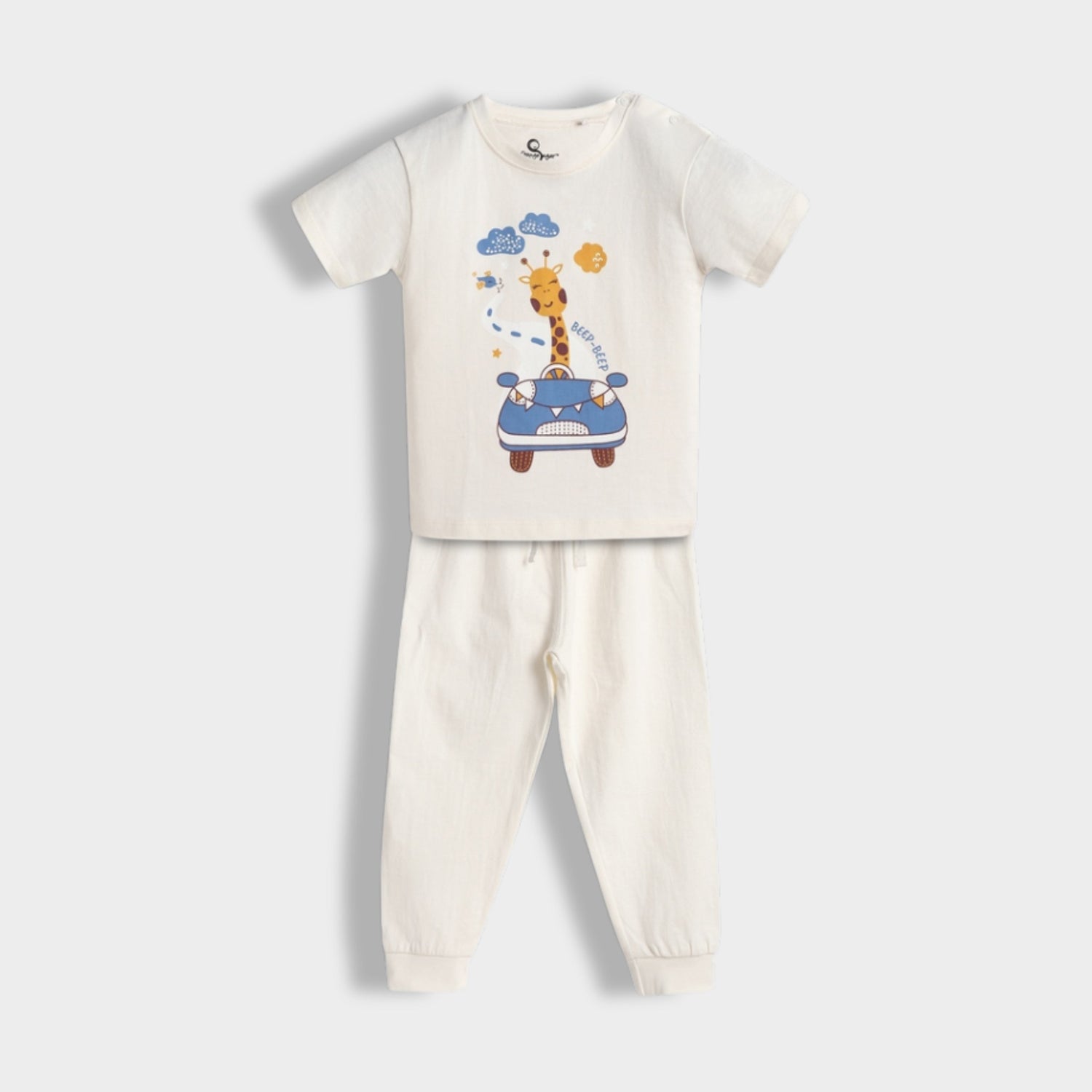 3 Pack Half Sleeves Unisex Co-ord Set | Giraffe Beep, Play, Sun