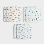 6 Pack Muslin Wash Cloth | Starry, Breakfast, Sailor
