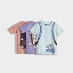 3 Pack Half Sleeves T-Shirt | Rocket, Popcorn, Back Pack