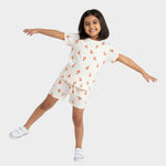 T-Shirt & Shorts Unisex Co-ord Set | Orange Heaven