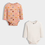 2 Pcs Full Sleeves Bodysuit | Farm, Off White