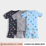 3 Pack T-Shirt & Shorts Unisex Co-ord Set | Hot Air, Penguin, Underwater