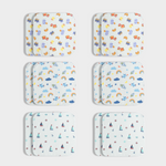 12 Pack Muslin Wash Cloth | Starry, Breakfast, Sailor