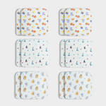 12 Pack Muslin Wash Cloth | Sailor, Jungle Jingles, Breakfast