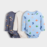 3 Pcs Full Sleeves Bodysuit | Space, Underwater, Off White