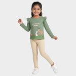 Full Sleeves Girls Top & Leggings Set | Forest Friend