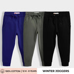 3 Pcs Winter Joggers | Blue, Wild Pals, Space Kid