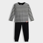 Full Sleeves Unisex T-Shirt & Joggers Set | Black Stripes