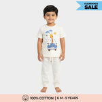 Half Sleeves Unisex Co-ord Set | Giraffe Beep