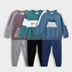 3 Pack Unisex Sweatshirt & Joggers Set | Light Purple, Orange Crew, Team Gen Alpha
