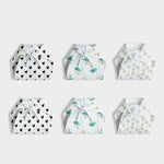 6 Pack Muslin Nappies | Black Heart, Half Moon, Jolly Giraffe