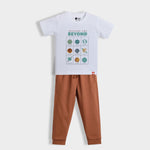 Half Sleeves Unisex T-Shirt & Joggers Set | Little Planet