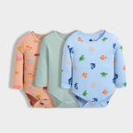 3 Pcs Full Sleeves Bodysuit | Underwater, Farm, Light Green