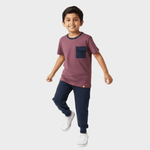 Half Sleeves Unisex T-Shirt & Joggers Set | Dusty Pink