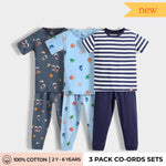 3 Pack Half Sleeves Unisex Co-ord Set | Space, Underwater, Blue Stripes