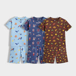 3 Pack T-Shirt & Shorts Unisex Co-ord Set | Aqua World, Carnival, Pasta