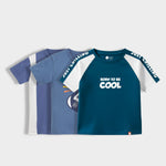3 Pack Half Sleeves Unisex T-Shirts | Goal Time, Little Rockstar, I Am Cool