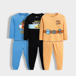 3 Pack Full Sleeves Unisex Co-ord Set | Detective Teddy, Teddy, Space Ship