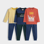 3 Pack Full Sleeves Unisex Co-ord Set | Yellow Stripes, Colorblock Champion, Super Fixer