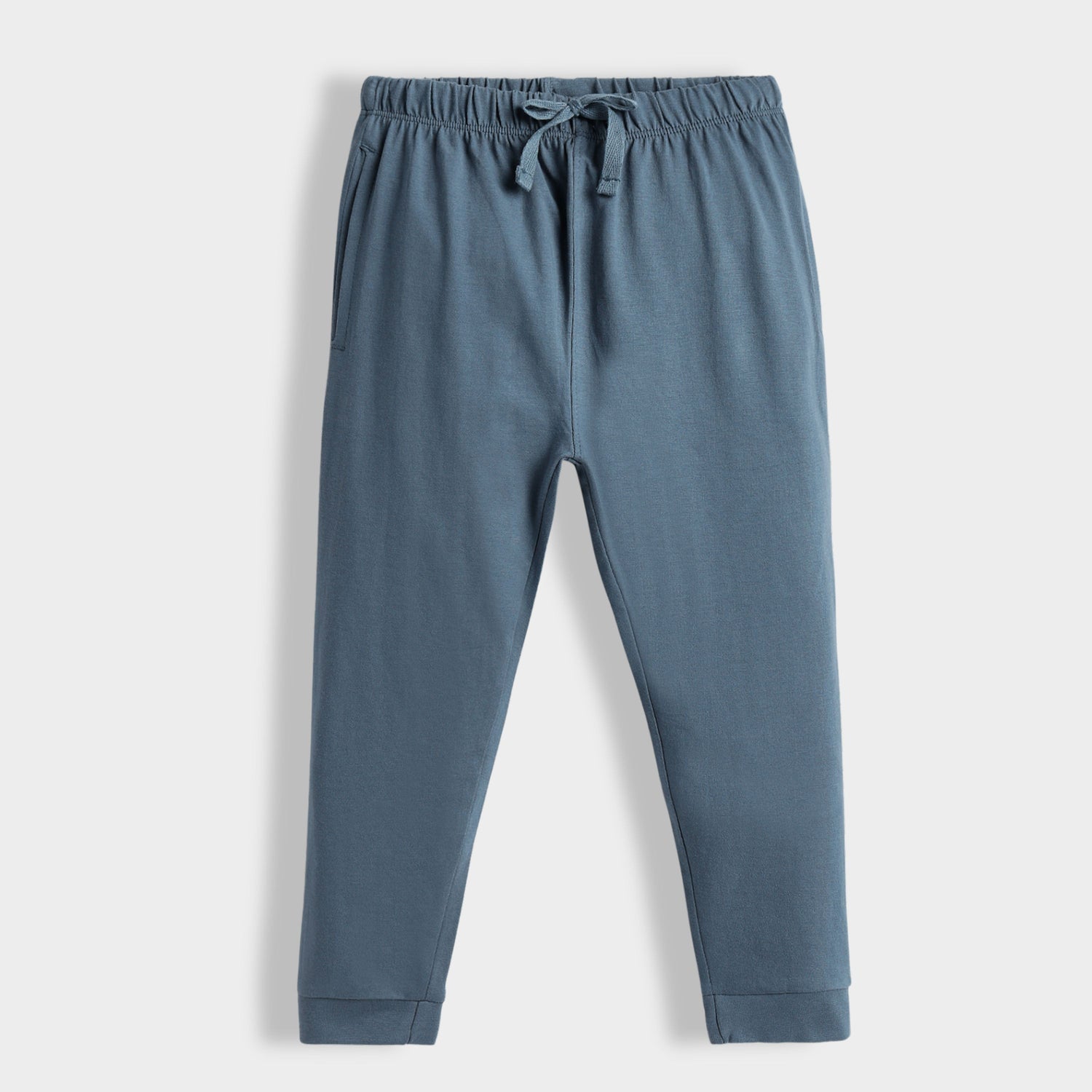 2 Pcs Cotton Joggers | Air Force Blue, Melange Grey