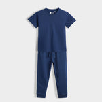 Half Sleeves Unisex T-Shirt & Joggers Set | Royal Blue