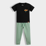 Half Sleeves Unisex T-Shirt & Joggers Set | Tiny Traveller