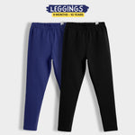 2 Pcs Leggings | Royal Blue, Black