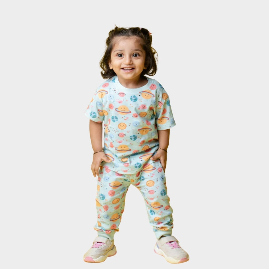 Half Sleeves Unisex Co-ord Set | Galaxy Glow
