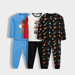 3 Pack Full Sleeves Unisex Co-ord Set | Detective Teddy, Road Runner, Comet