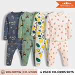 4 Pack Full Sleeves Unisex Co-ord Set | Space, Jungle, Lemon, Orange