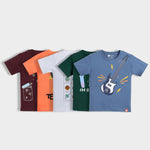 5 Pack Half Sleeves Unisex T-Shirts | Firefly Magic, Dj Teddy, Little Planet, I Am Genius, Little Rockstar