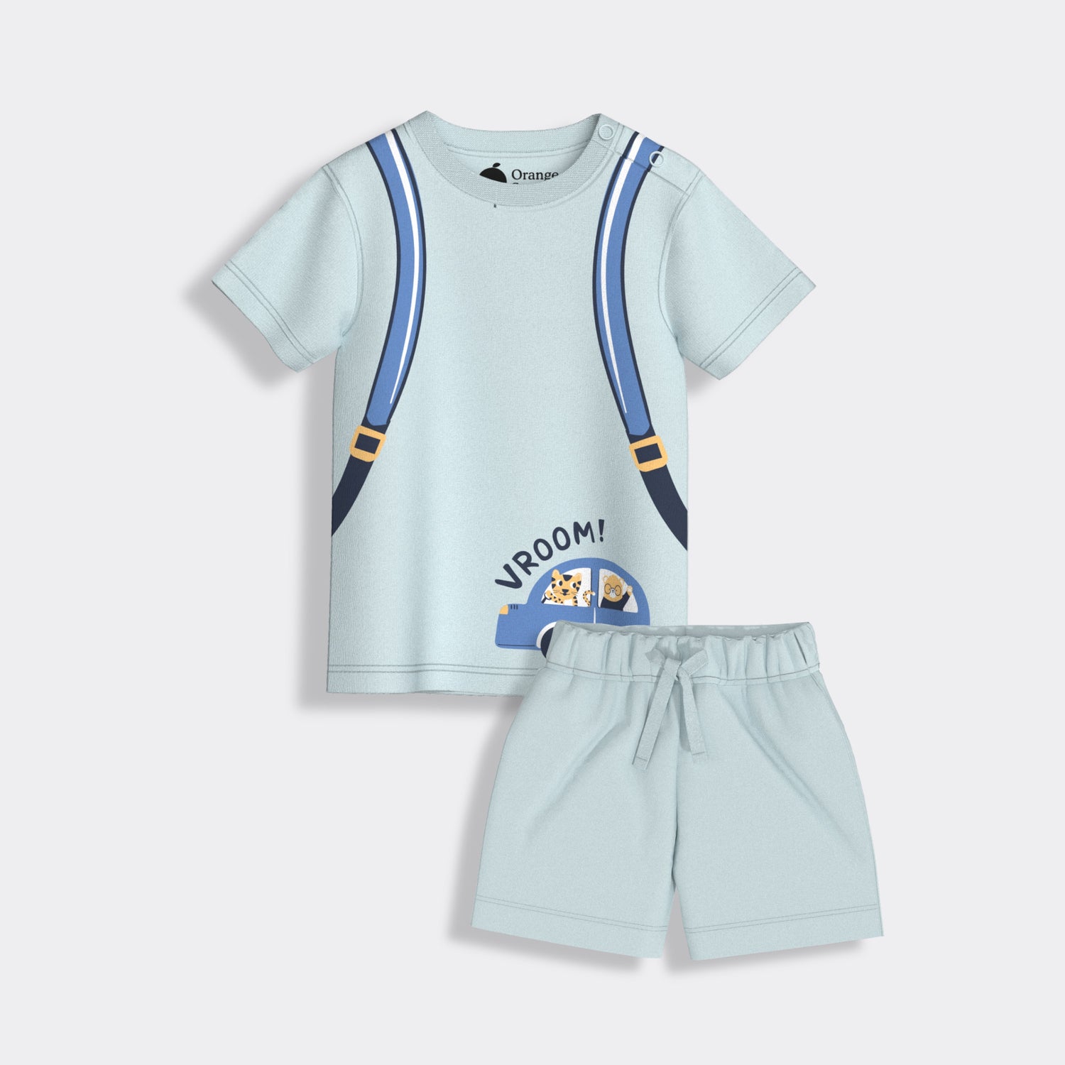 T-Shirt & Shorts Unisex Co-ord Set | Back Pack