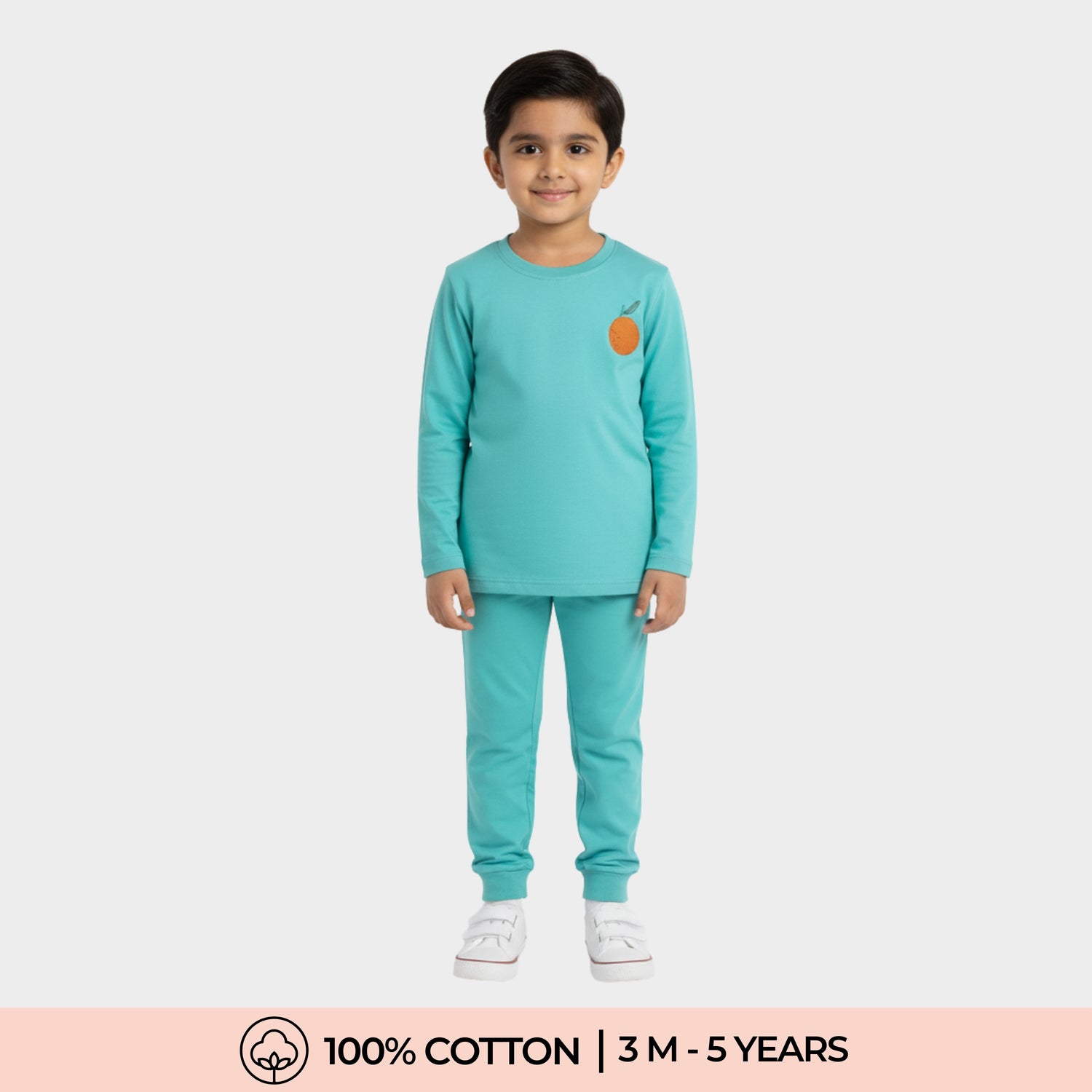 Full Sleeves Unisex Co-ord Set | Aqua Orange
