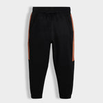Cotton Joggers | Colour Block Black