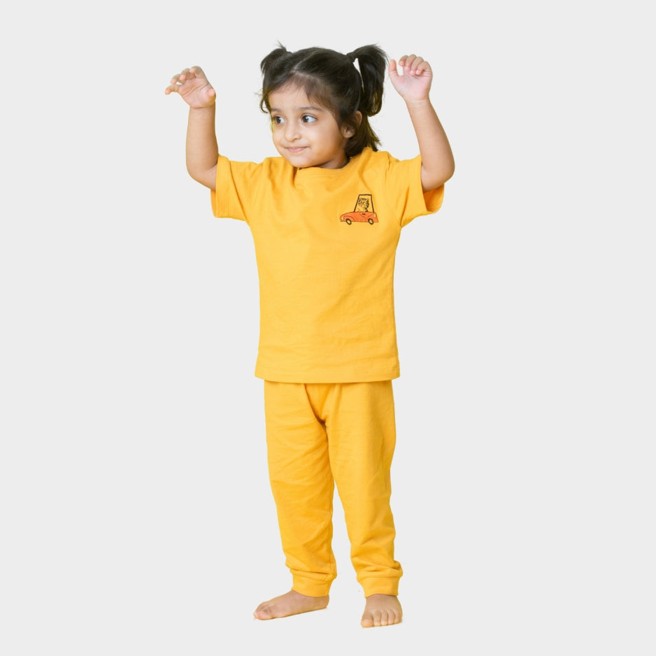 Half Sleeves Unisex Co-ord Set | Tiger Ride