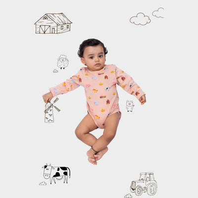 2 Pcs Full Sleeves Bodysuit | Farm, Off White