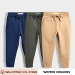 3 Pcs Winter Joggers | Diesel Blue, Green, Brown