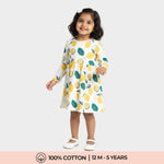 Long Sleeves Printed Dress | Lemon Joy