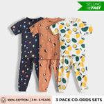 3 Pack Half Sleeves Unisex Co-ord Set | Hot Air, Penguin Chill & Lemon