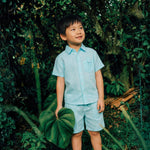 Half Sleeves Unisex Cotton Linen Shirt & Shorts Co-ord Set | Breeze weave