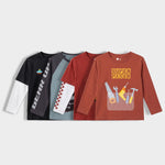 4 Pack Full Sleeves Unisex T-Shirts | Game Buddy, Super Bike, Fast Wheels, Super Fixer