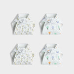 4 Pack Muslin Nappies | Jolly Giraffe, Balloon Ride
