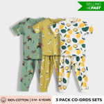 3 Pack Half Sleeves Unisex Co-ord Set | Lemon, Circus, Jungle