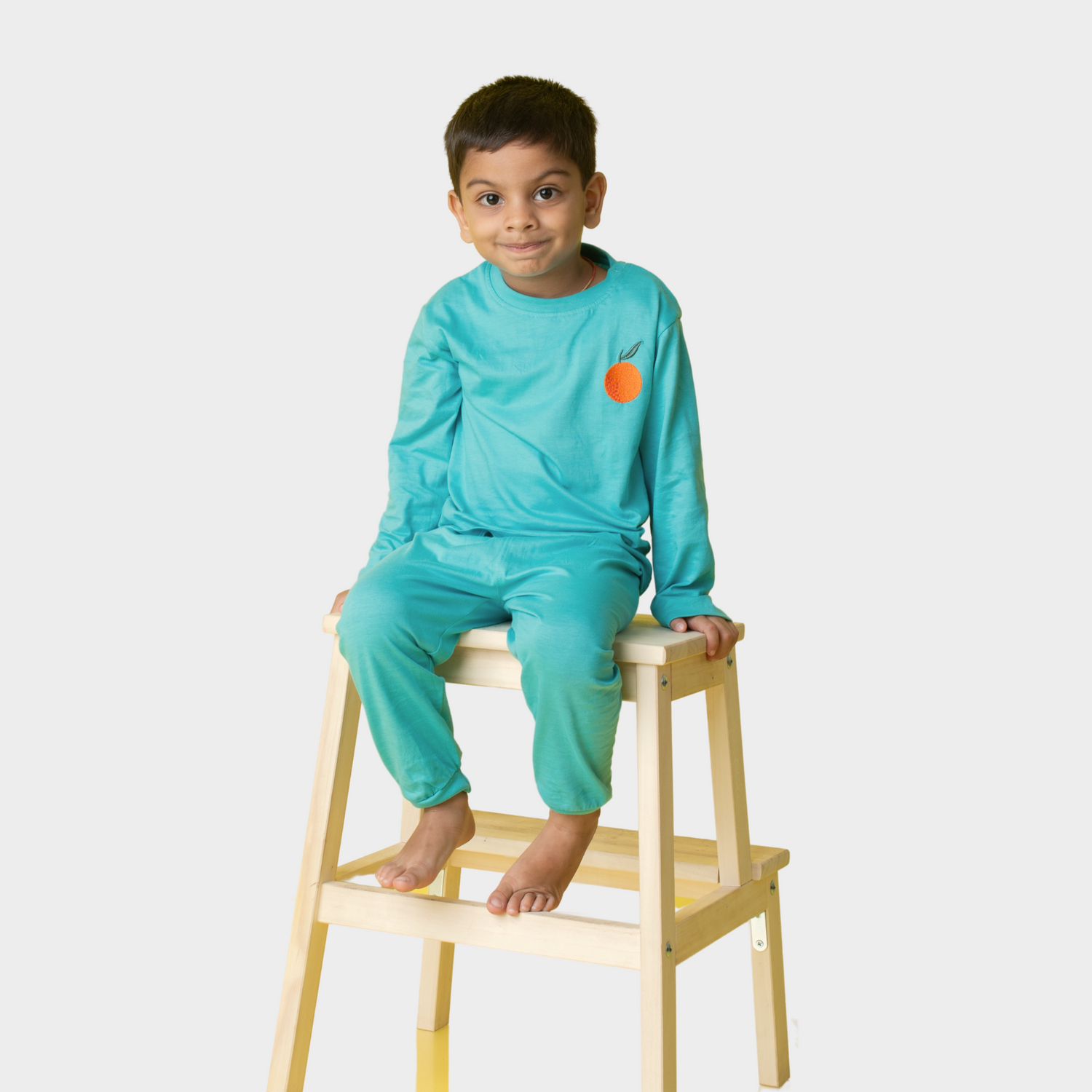 Full Sleeves Unisex Co-ord Set | Aqua Orange