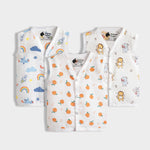 3 Pack Muslin Jhabla | Starry, Jungle Jingles, Sweet Oranges