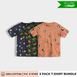 3 Pack Half Sleeves T-Shirt | Hot Air, Cheetah, Penguin Chill