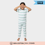 Half Sleeves Unisex Co-ord Set | Forest Stripes