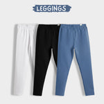 3 Pcs Leggings | Air Force Blue, Black, White