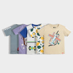 5 Pack Half Sleeves Unisex T-Shirts | Race Day, Popcorn, Racing, Lemon, Plane Ride