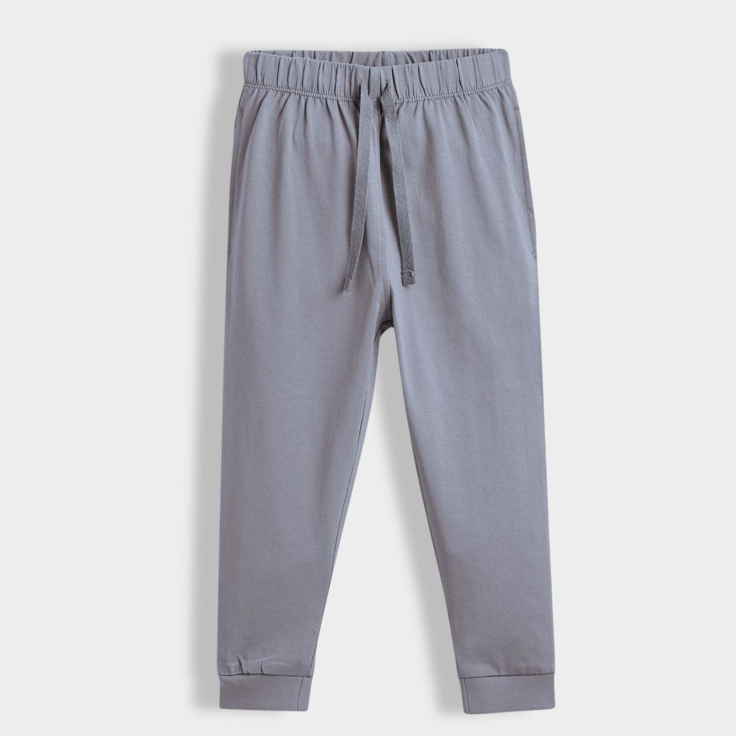 2 Pcs Cotton Joggers | Grey, Blue